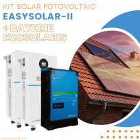 Kit solar fotovoltaic hibrid monofazat 5 kWp cu EasySolar-II GX si 2 Baterii EcoSolaris 15 kWh